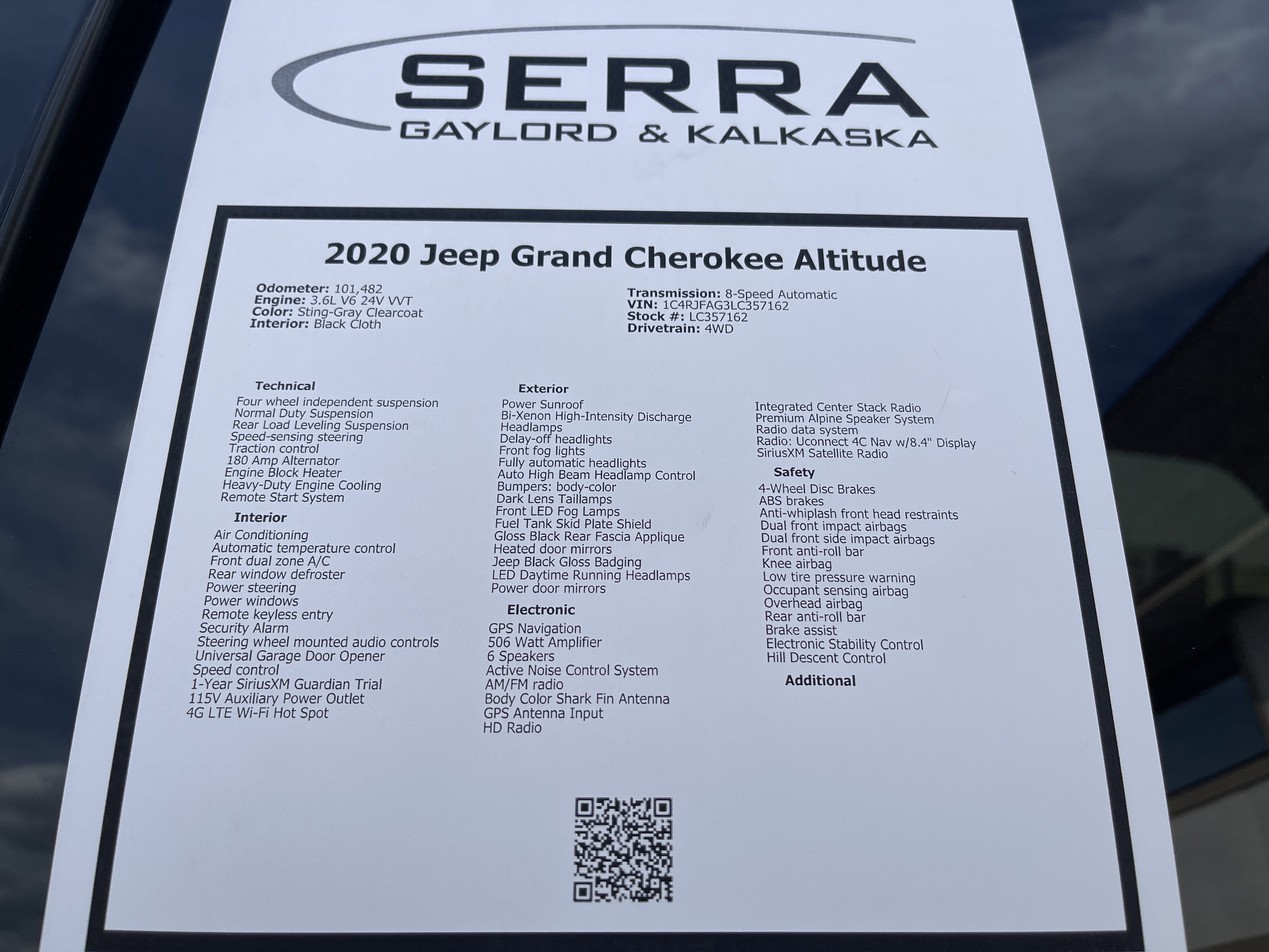 2020 Jeep Grand Cherokee Altitude