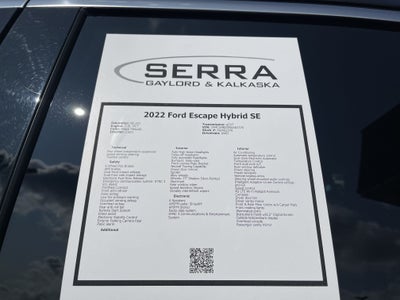 2022 Ford Escape SE Hybrid