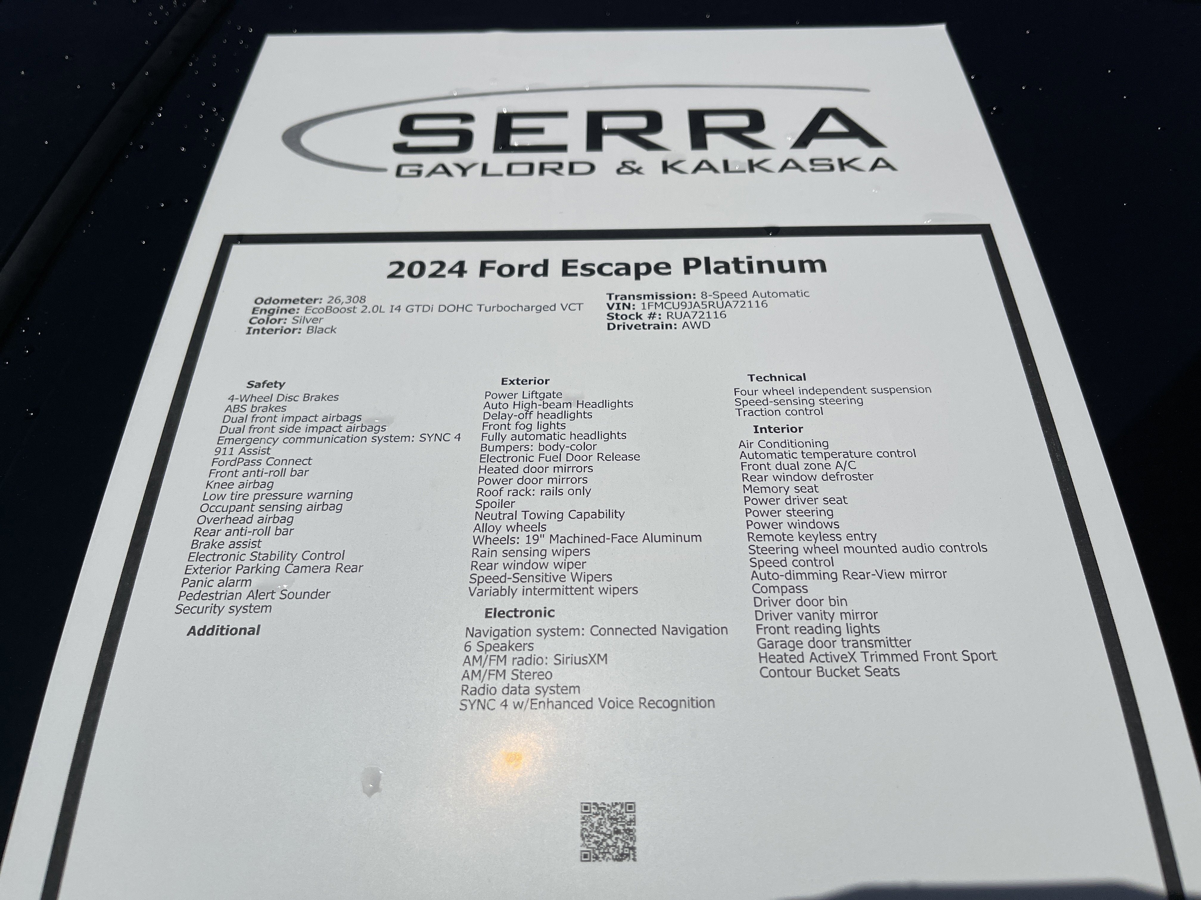 2024 Ford Escape Platinum