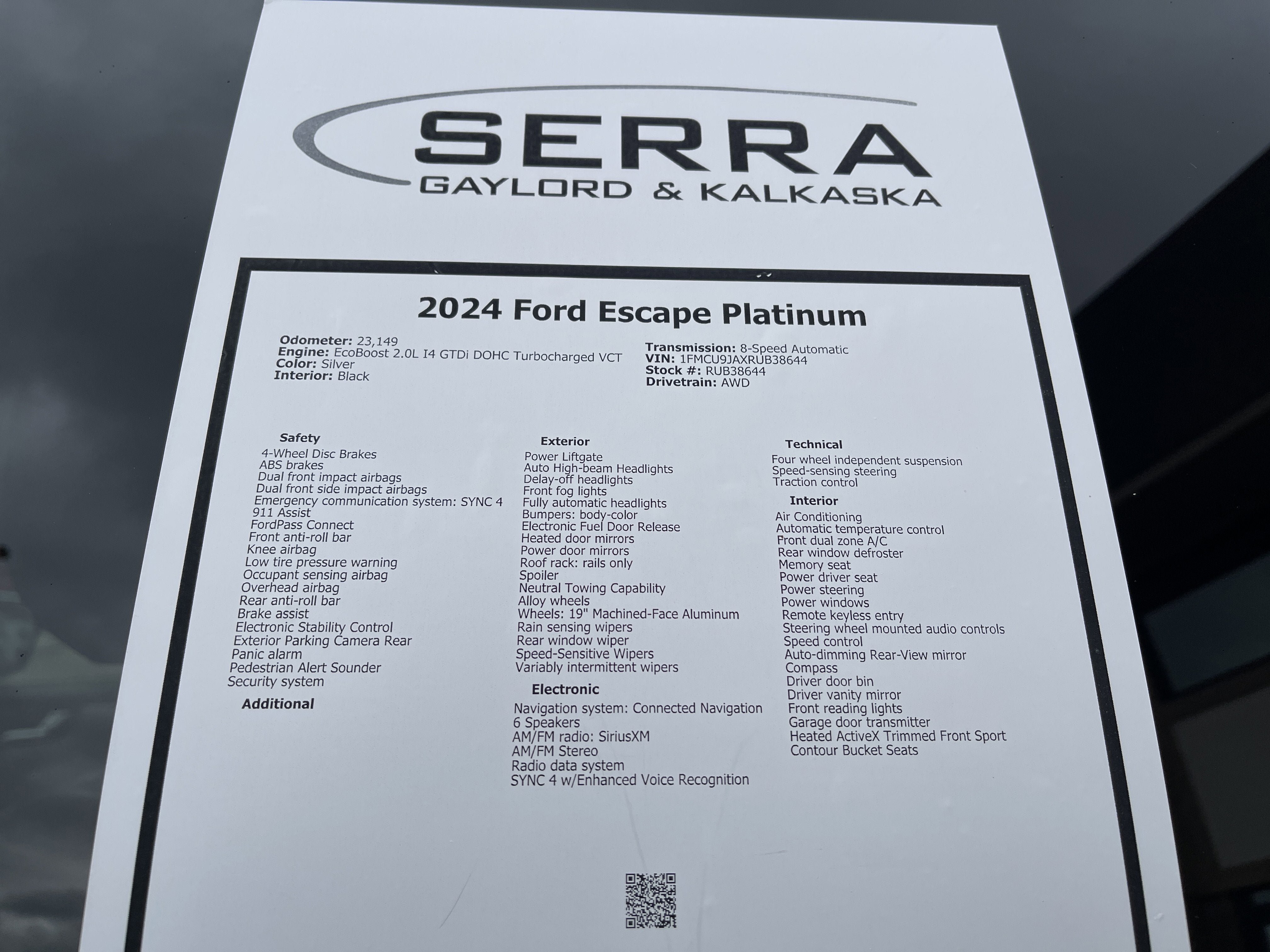 2024 Ford Escape Platinum
