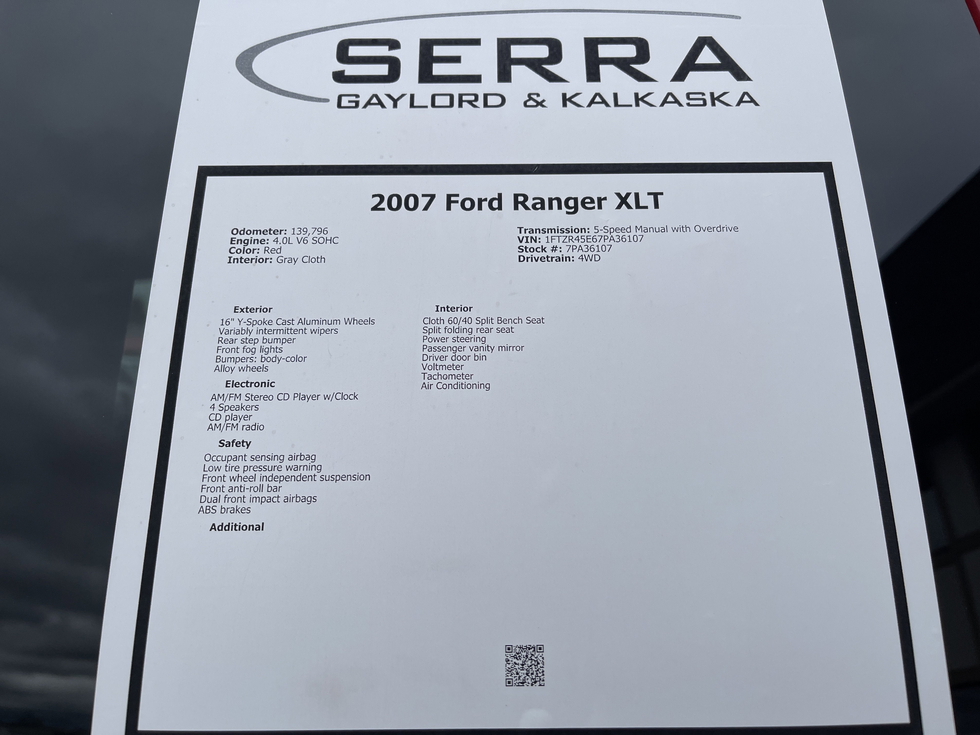 2007 Ford Ranger XLT