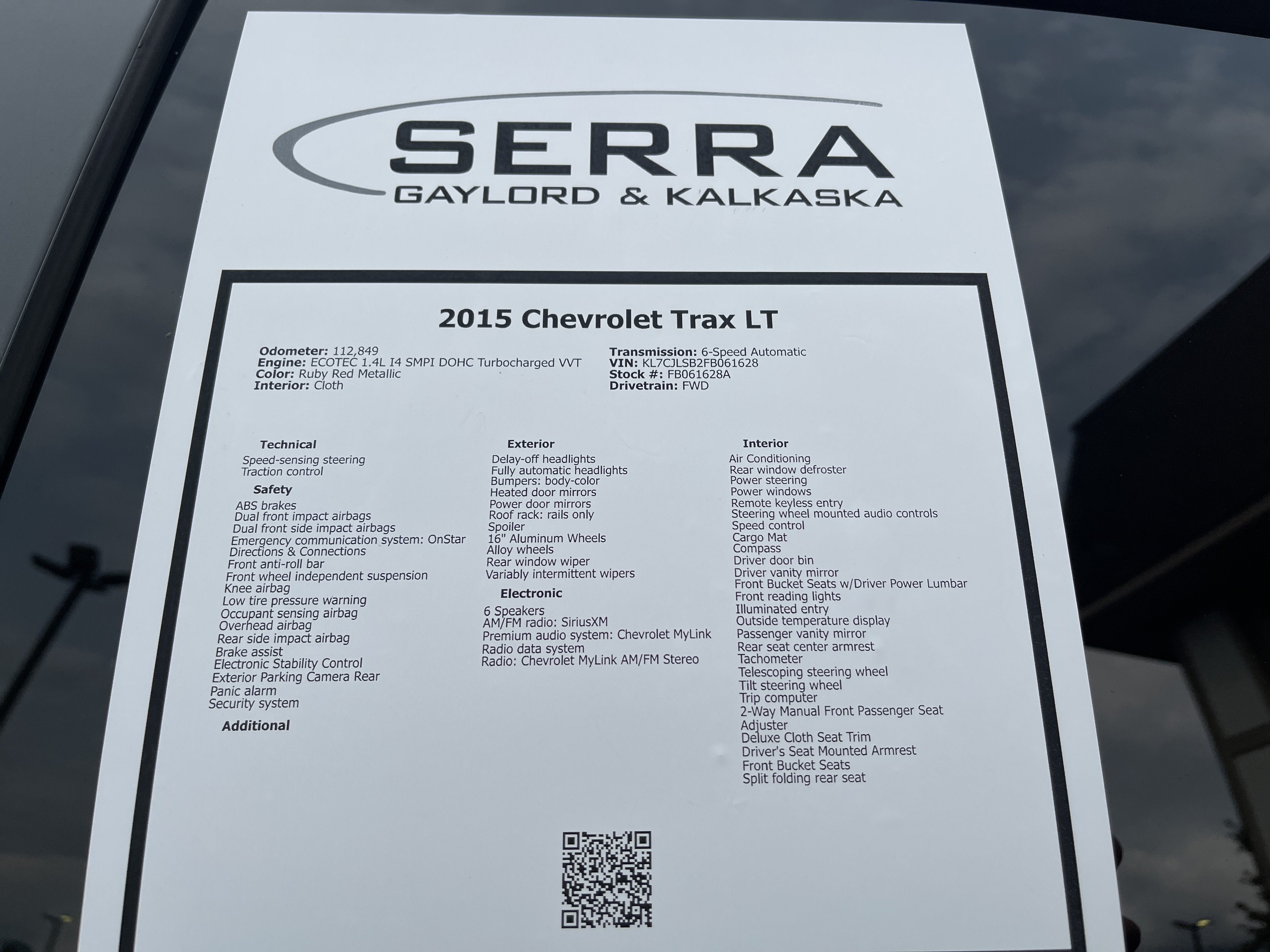 2015 Chevrolet Trax LT