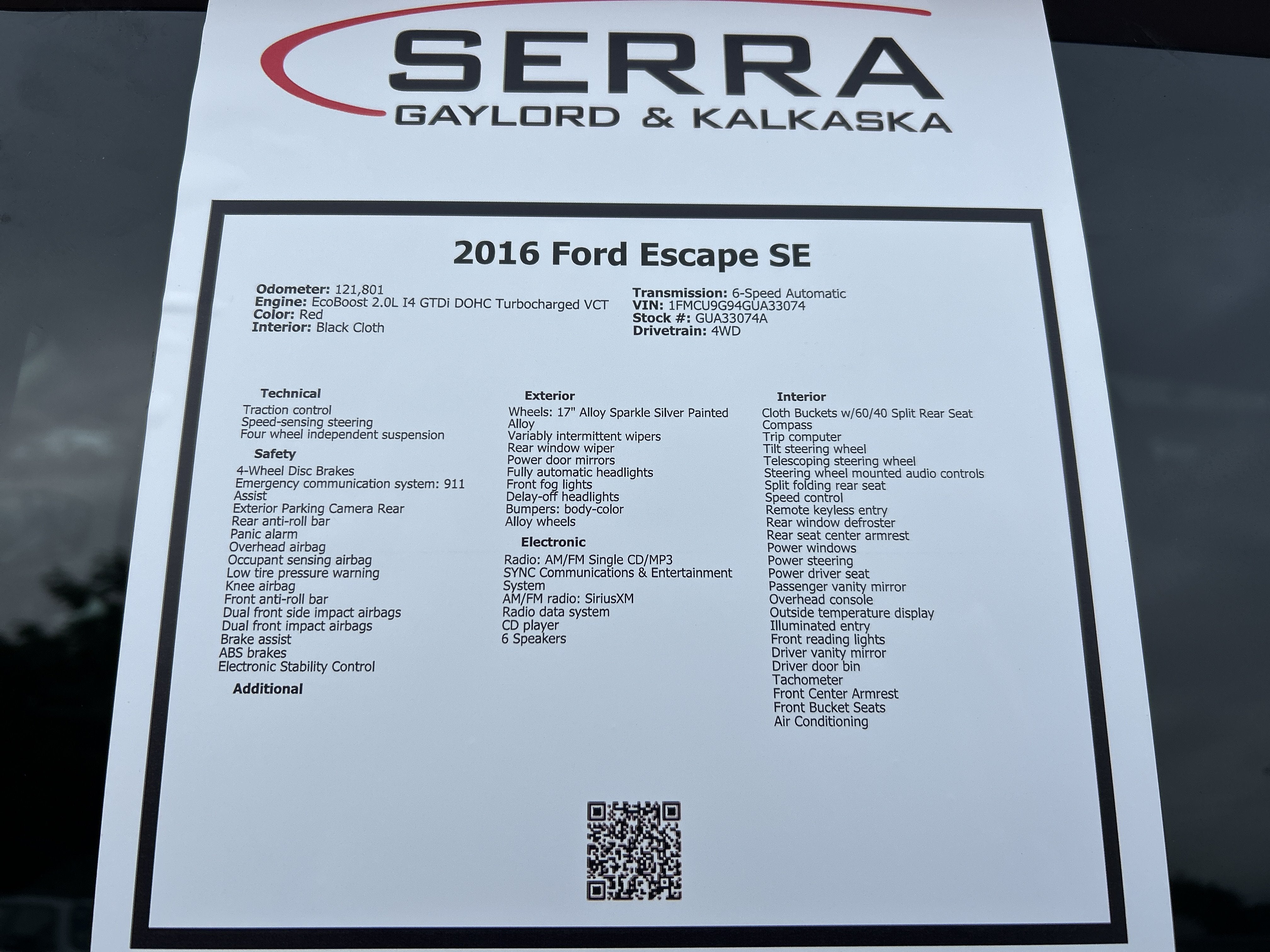 2016 Ford Escape SE