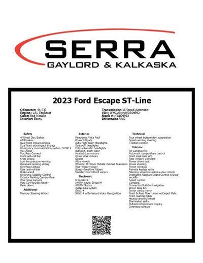 2023 Ford Escape ST-Line