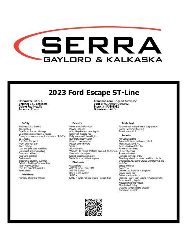 2023 Ford Escape ST-Line