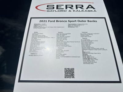 2021 Ford Bronco Sport Outer Banks