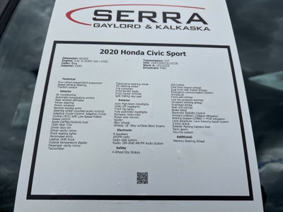 2020 Honda Civic Sedan Sport