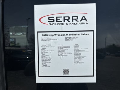 2018 Jeep Wrangler JK Unlimited Sahara 4x4