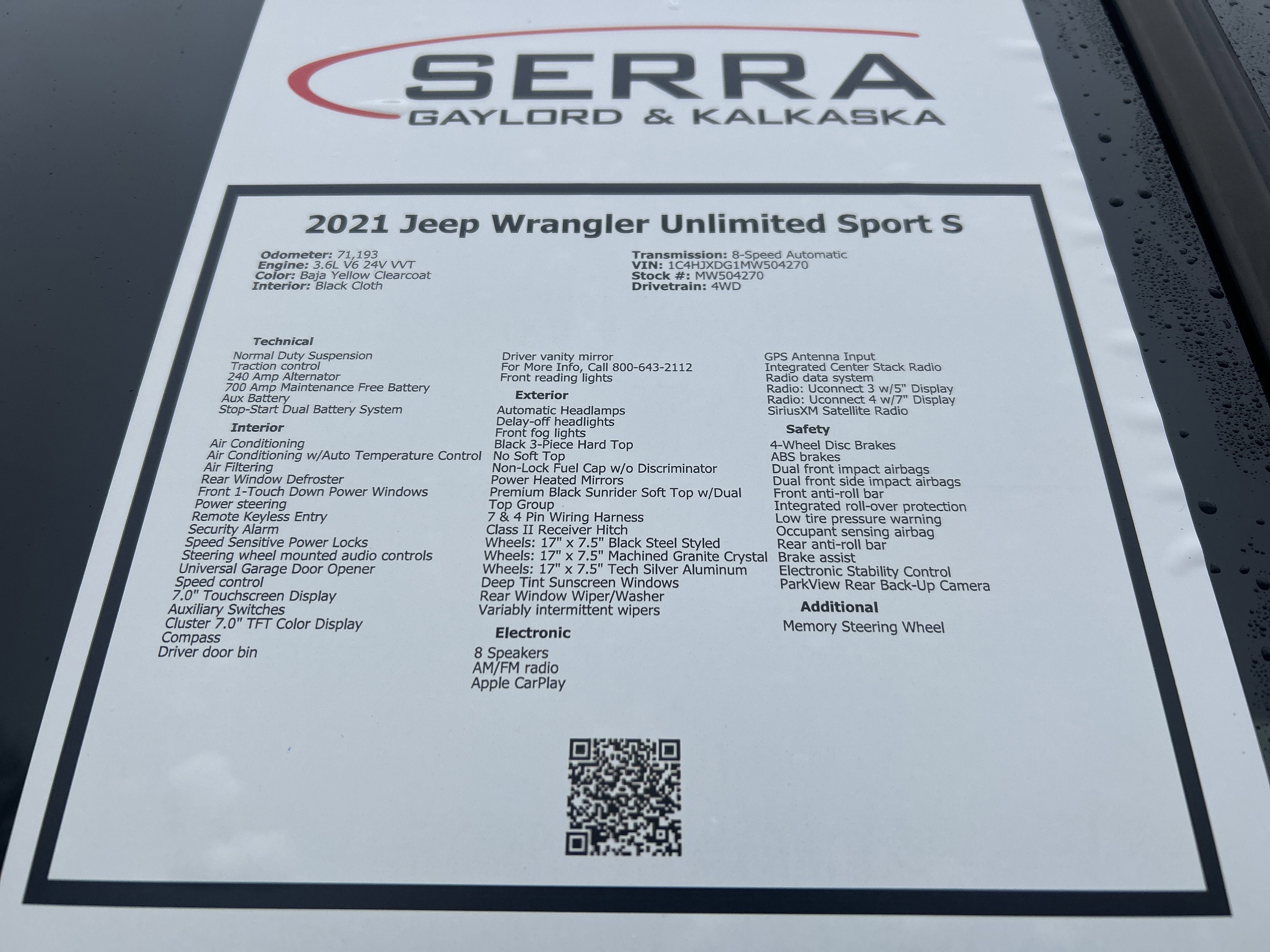 2021 Jeep Wrangler Unlimited Sport S