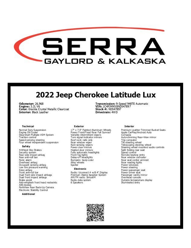 2022 Jeep Cherokee Altitude