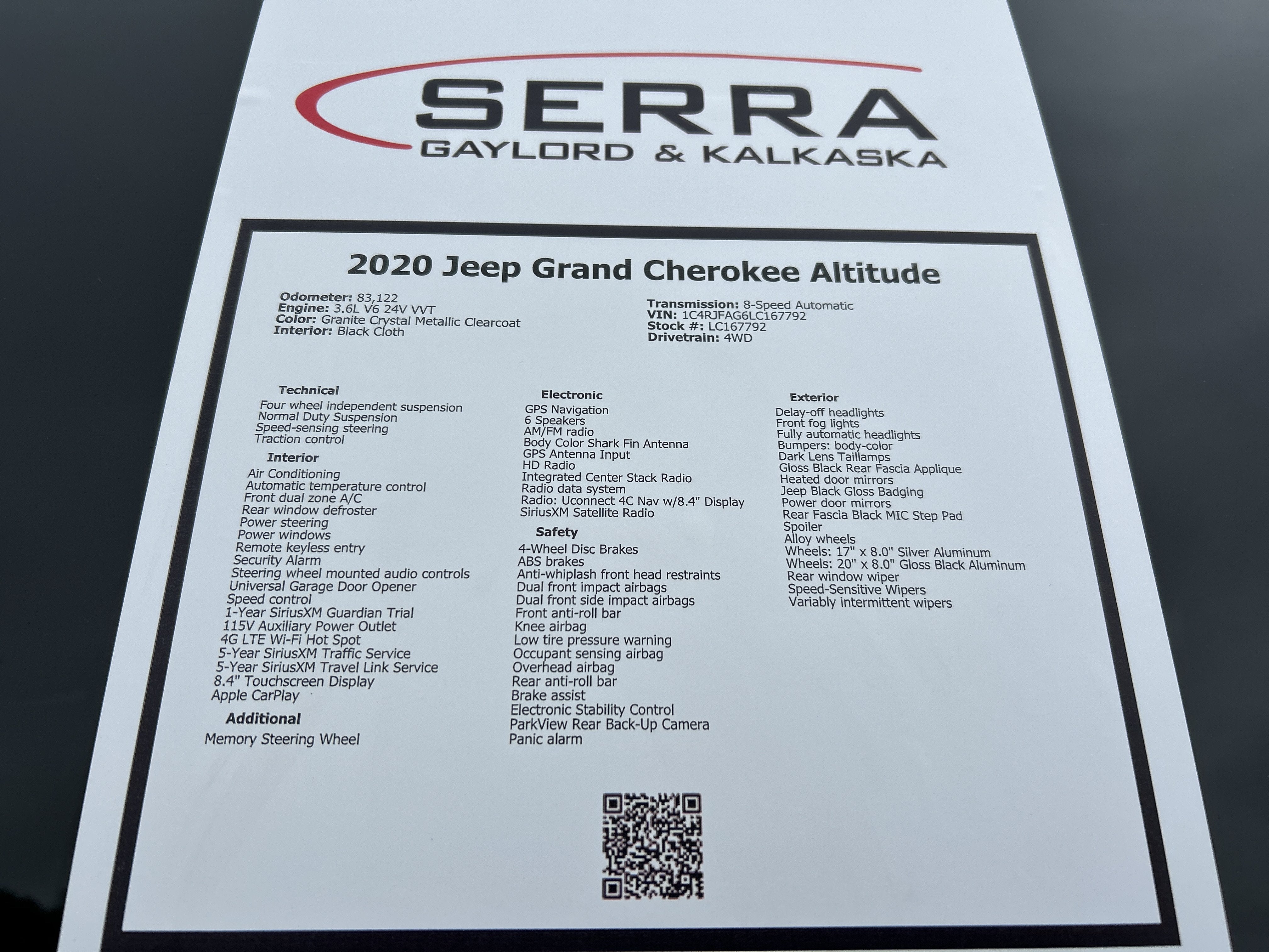 2020 Jeep Grand Cherokee Altitude