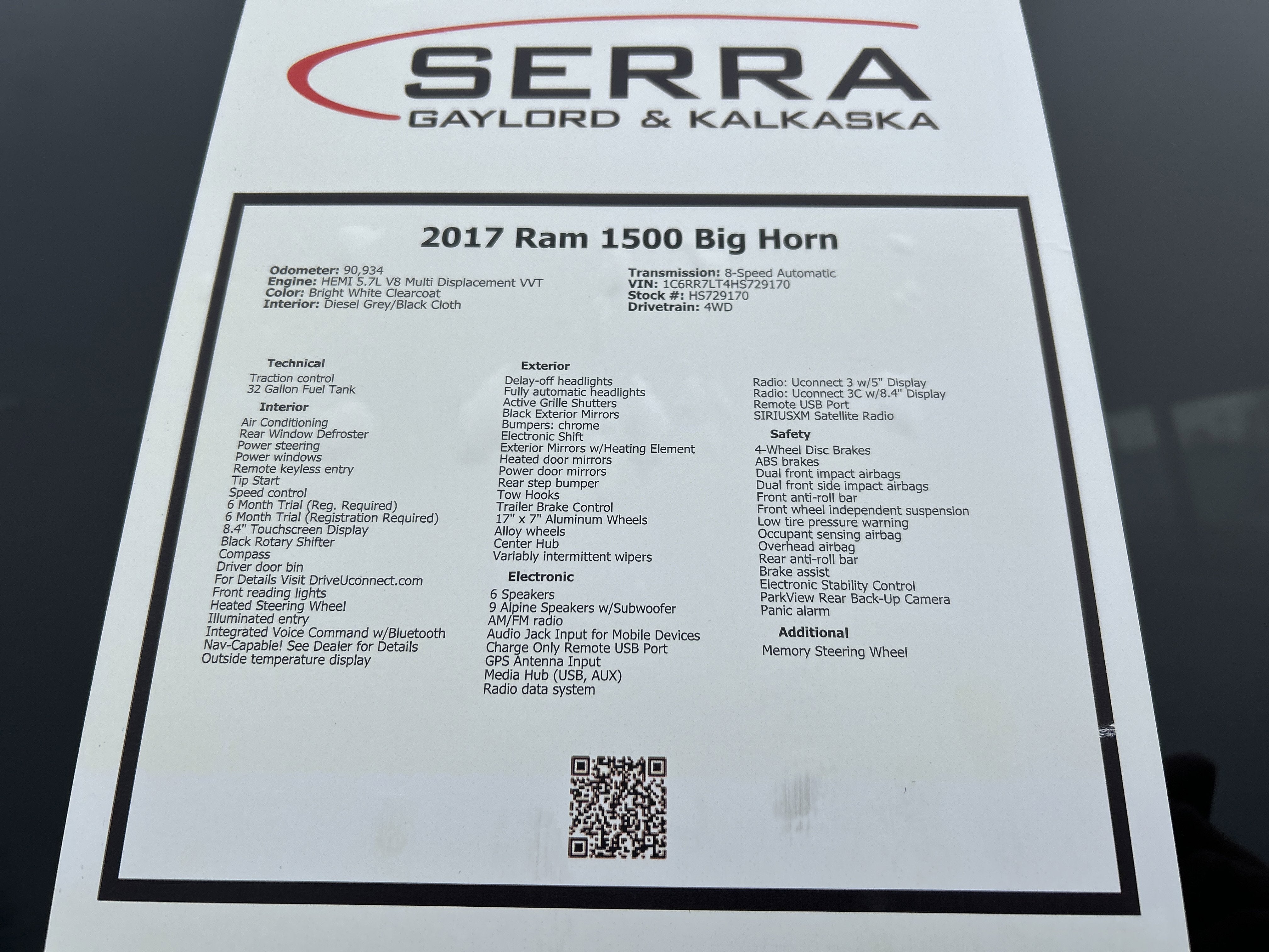 2017 RAM 1500 SLT