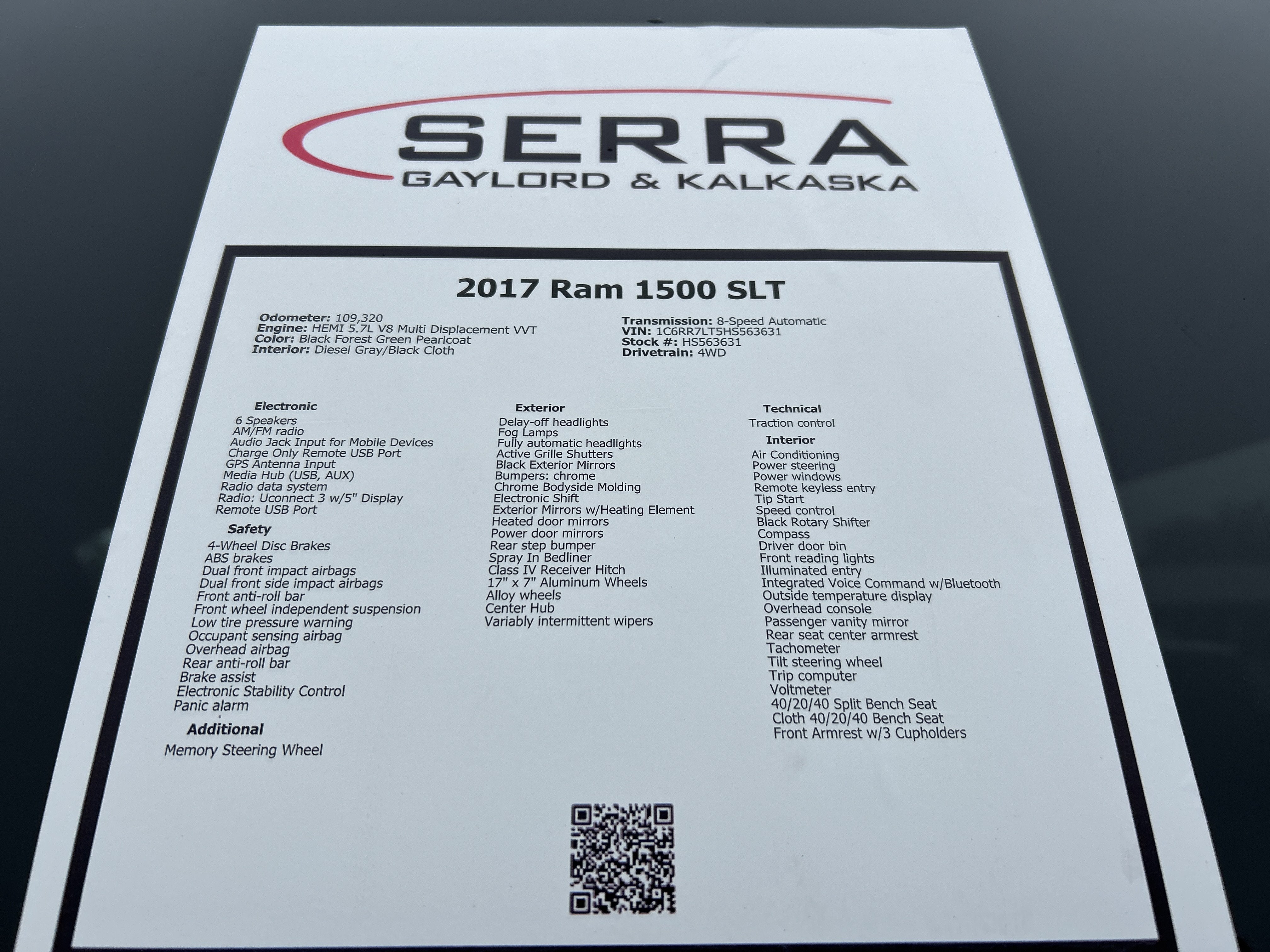 2017 RAM 1500 SLT