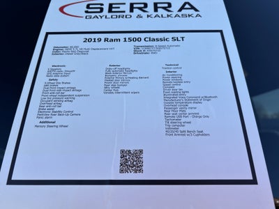 2019 RAM 1500 Classic SLT Crew Cab 4x4 6'4' Box