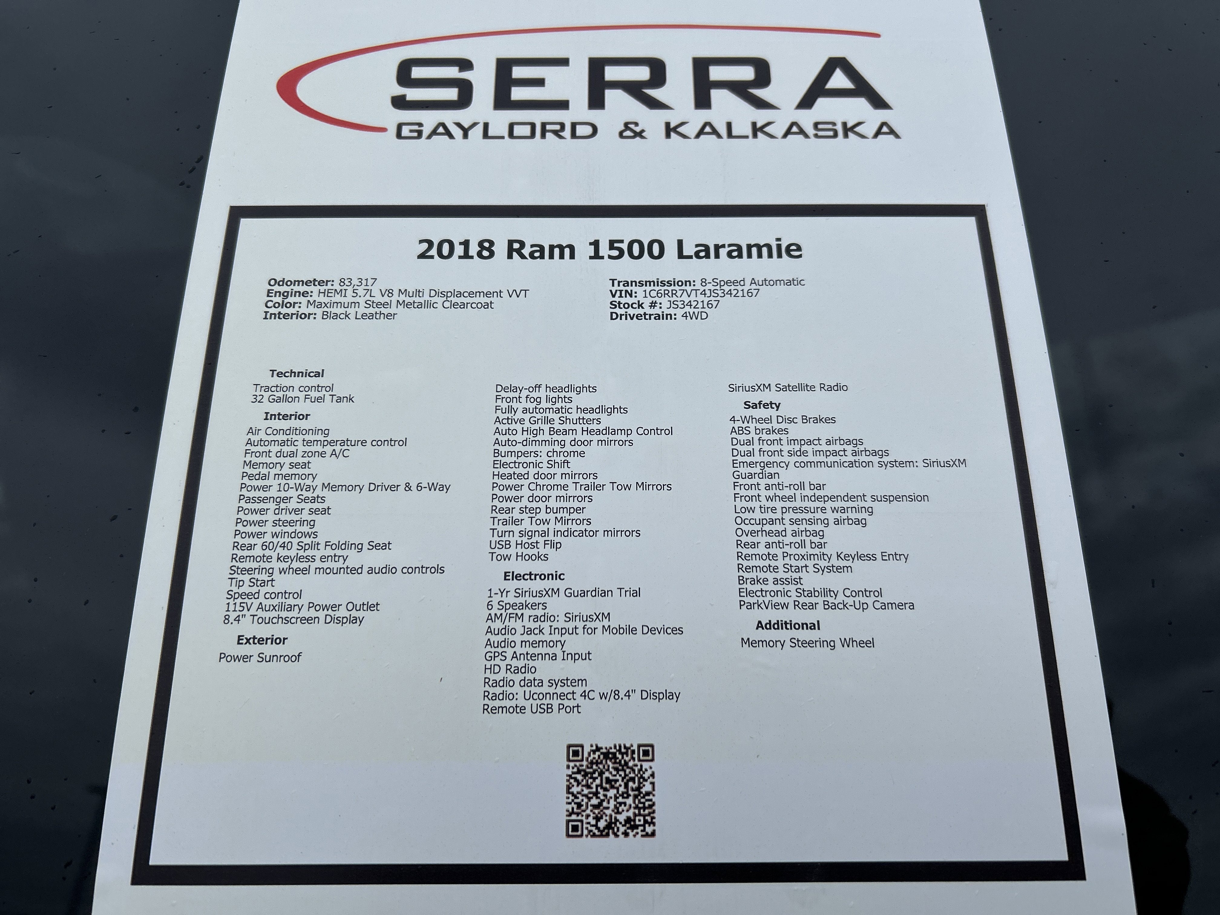 2018 RAM 1500 Laramie
