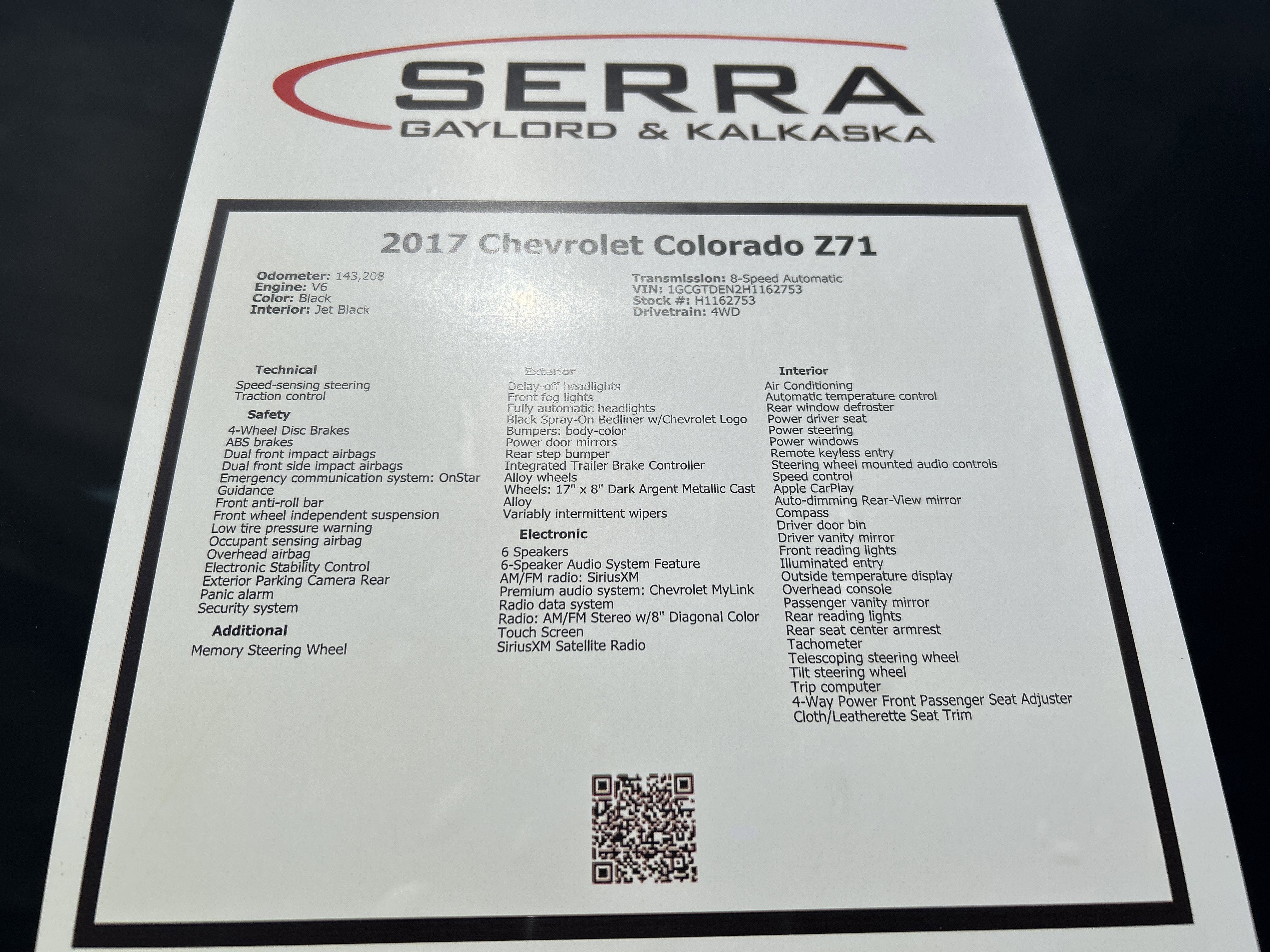 2017 Chevrolet Colorado Z71