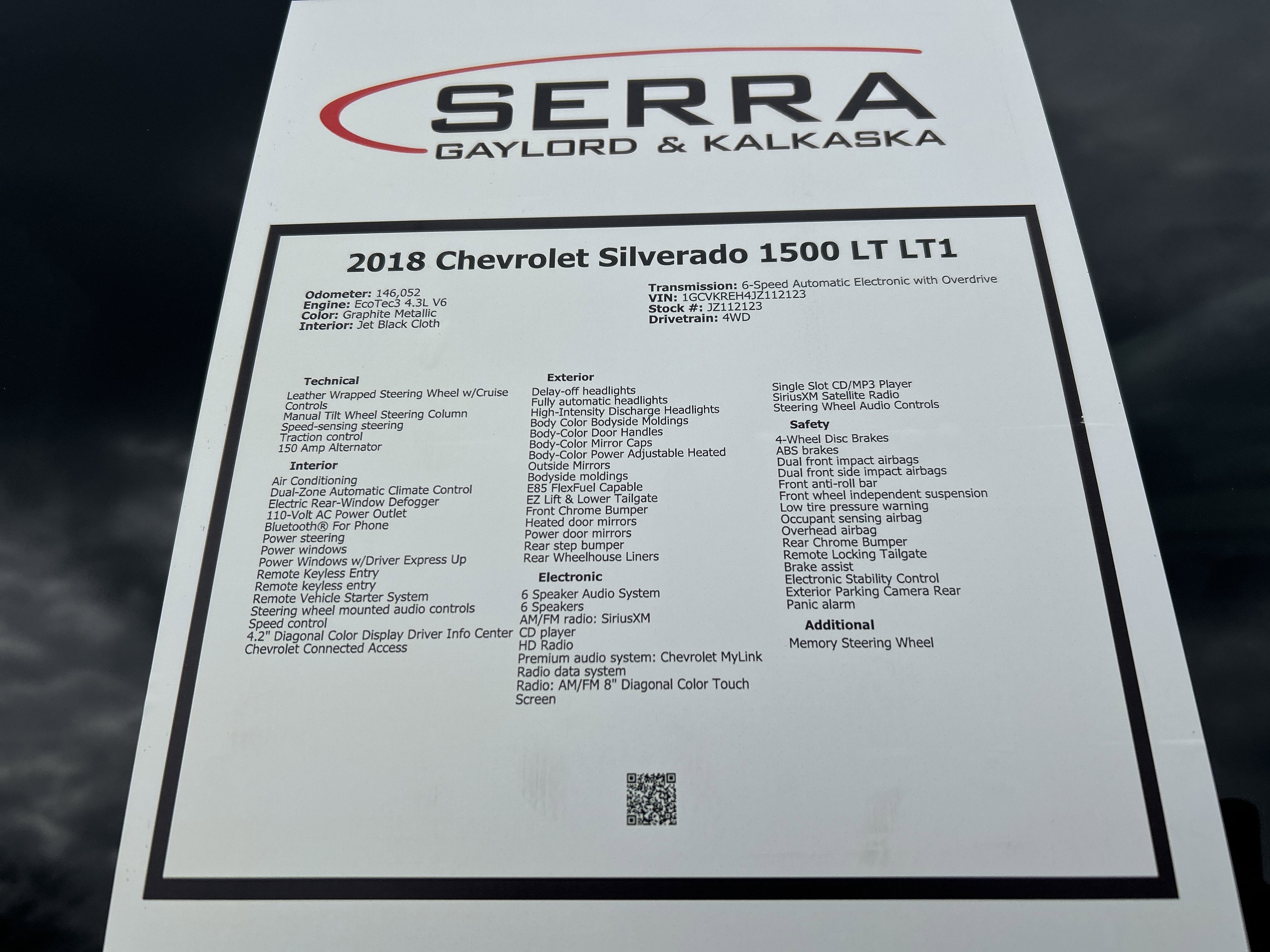 2018 Chevrolet Silverado 1500 1LT