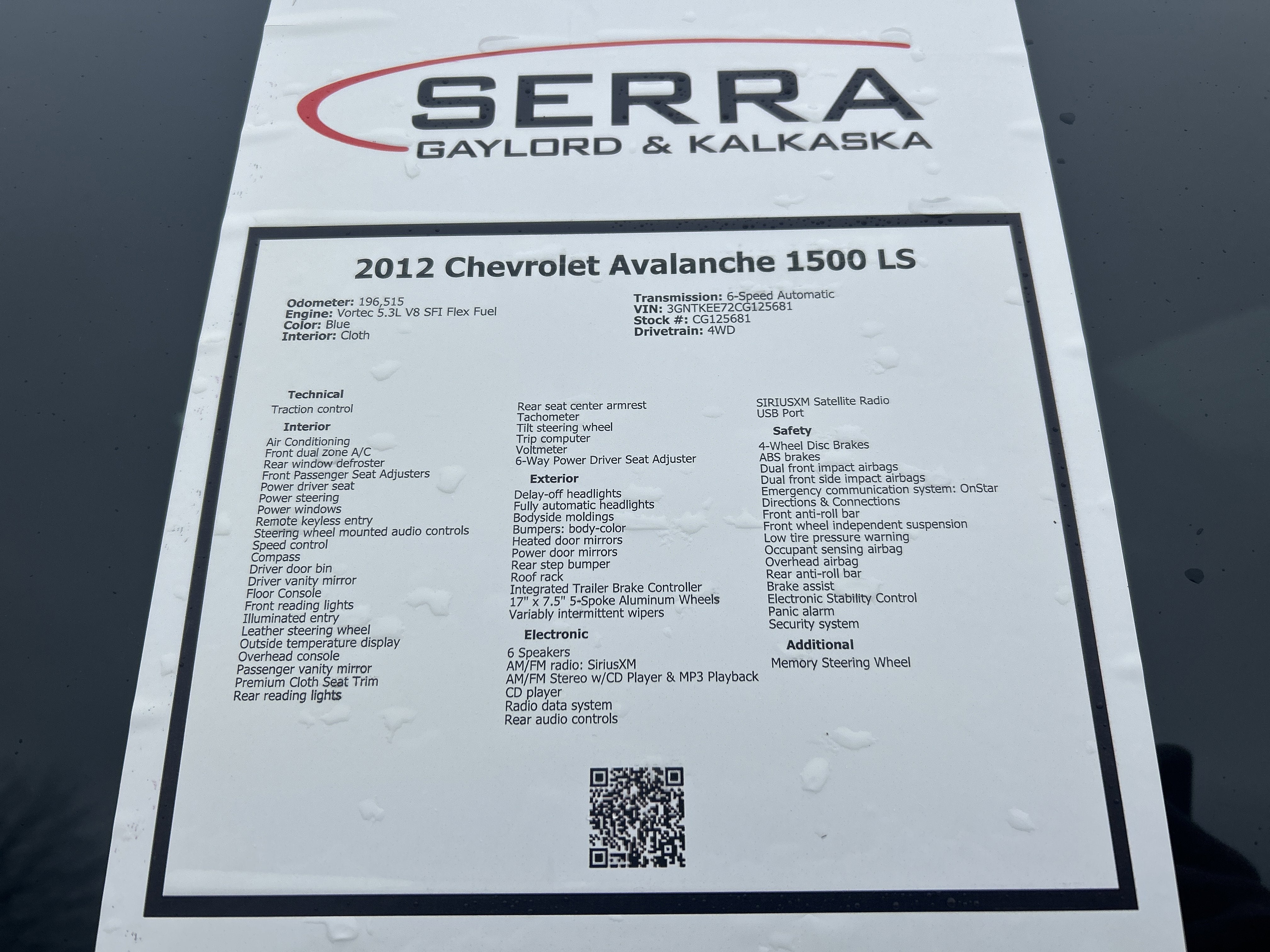 2012 Chevrolet Avalanche LS