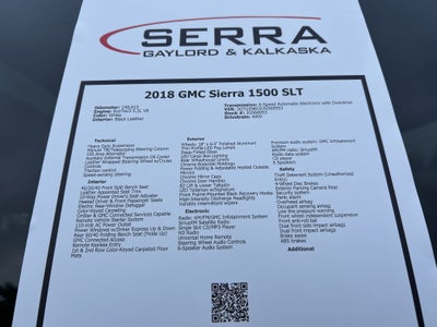 2018 GMC Sierra 1500 SLT