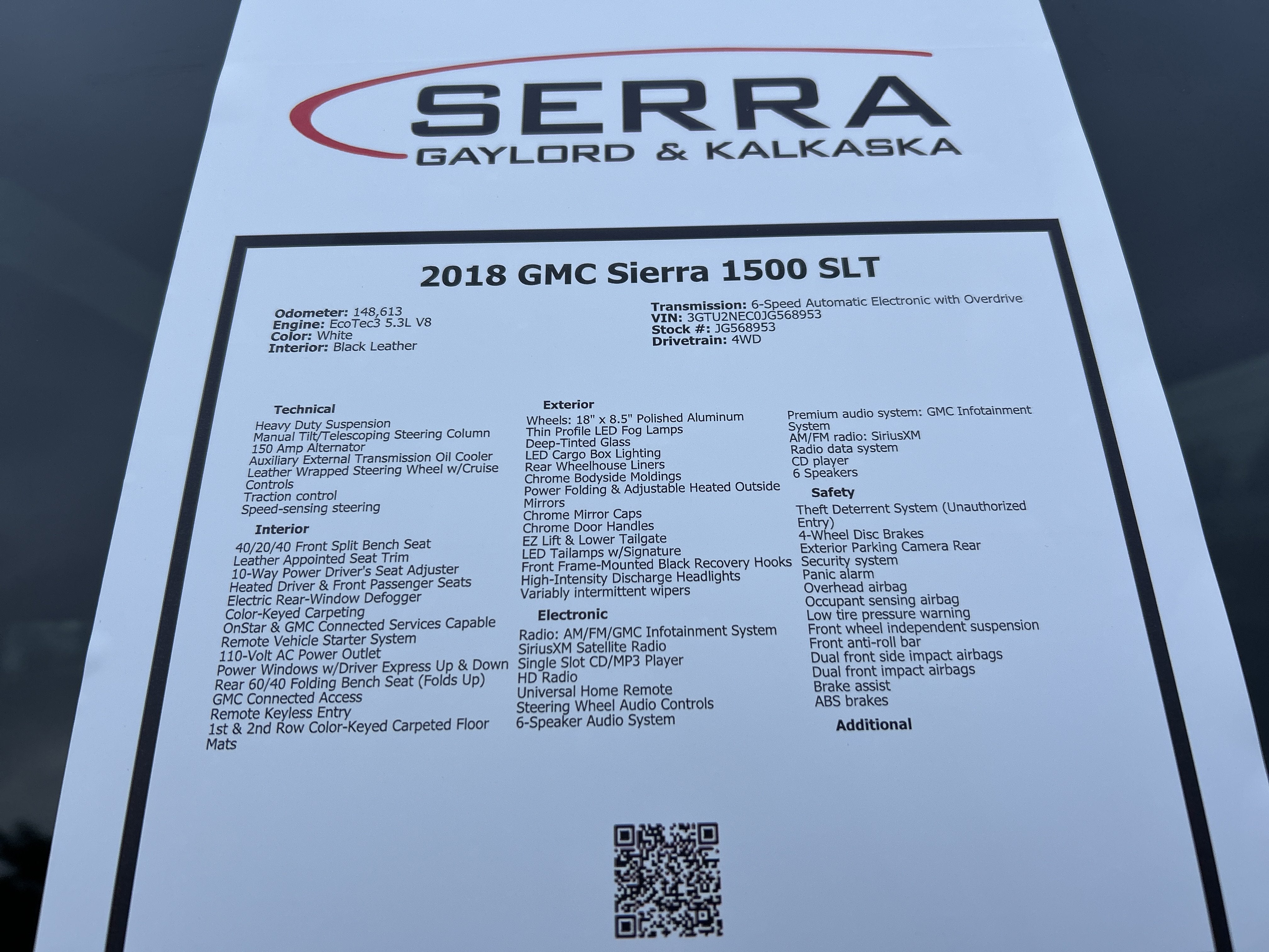 2018 GMC Sierra 1500 SLT