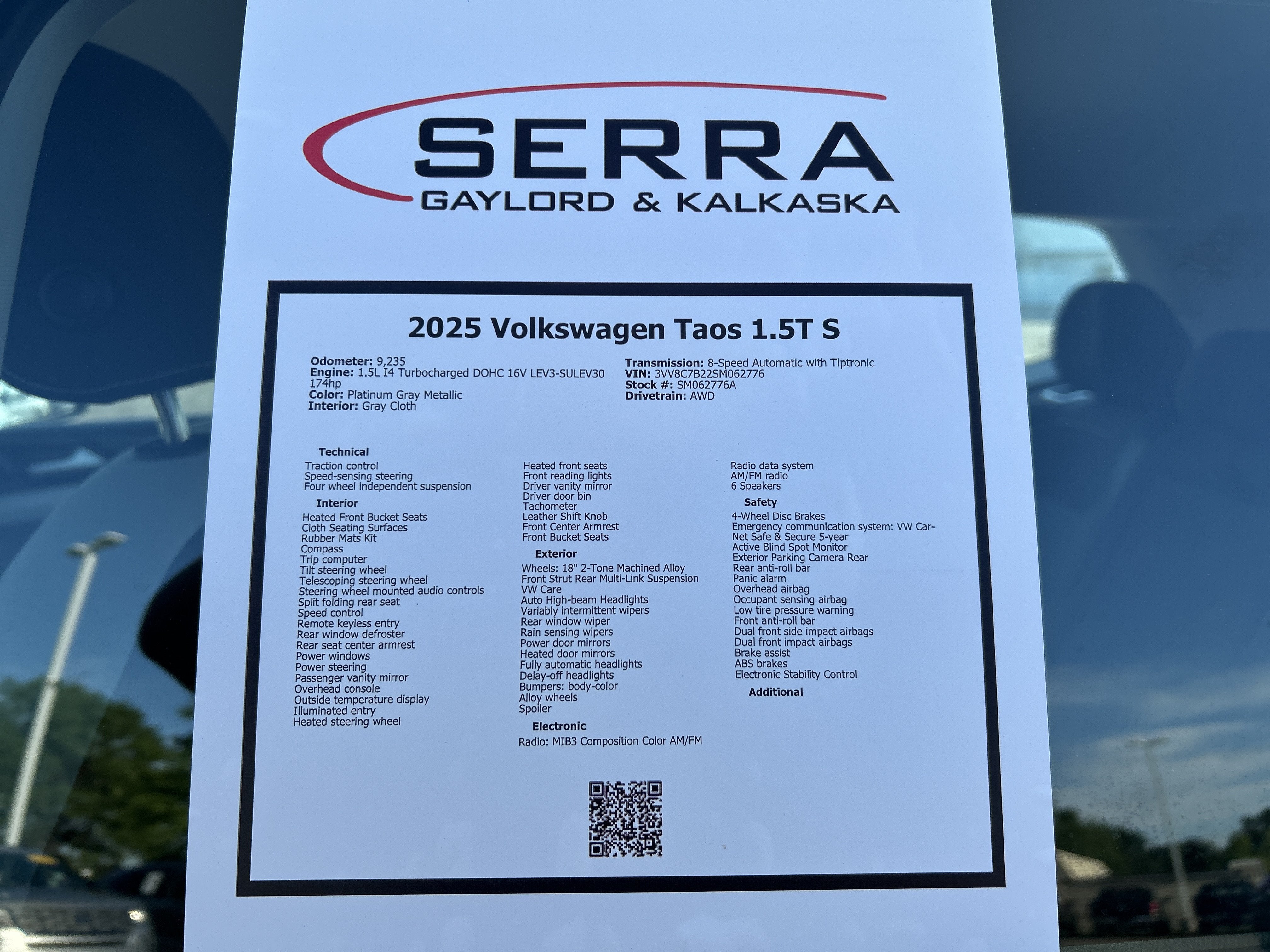 2025 Volkswagen Taos 1.5T S